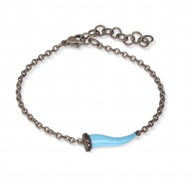 Bracciale Mano Jewels Cornetto Azzurro